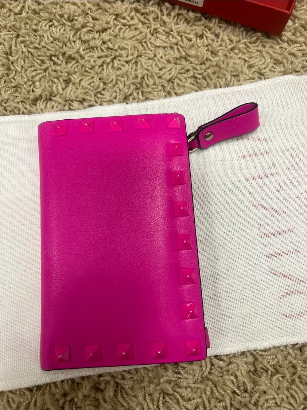 Valentino see hot pink Studded Wallet